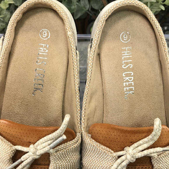 Falls Creek Tessa Caramel Mule Deck Casual Shoes WMS 6M ☀️Like Brand New☀️ - Picture 5 of 10